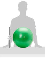 Fitvids Anti-Burst Slip Resistant Exercise Ball - 18-inch Green, 2,000-Pound Capacity, Yoga & Fitness Ball with Quick Pump