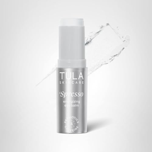 TULA Skin Care ‘Spresso Energizing Eye Balm, Iced - Energizing & Hydrating Caffeine Under Eye Treatment for Dark Circles, Portable and Perfect to Use On-the-go, 0.35 oz.