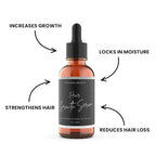 Rennora Hair Growth Serum with Organic Herbs and Natural Vitamins, Peppermint Oil, Stinging Nettle, and Rosemary Oil, No Chemicals, Formulated for Hair Regrowth (1oz per bottle, 2 Pack)