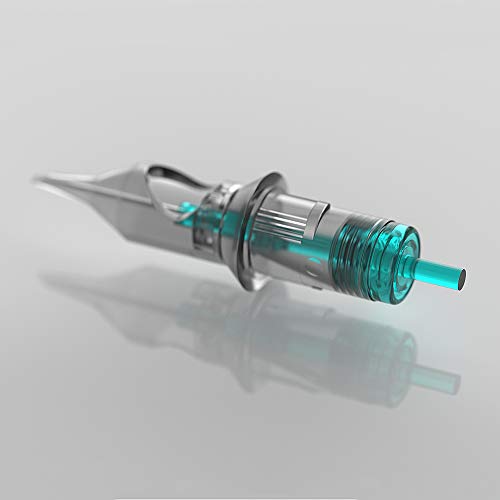 STIGMA Aquamarine Knight Tattoo Cartridges #12(5RL) 20Pcs Standard Disposable Tattoo Needle Cartridges with Membrane Round Liner EN02B-20-1205RL
