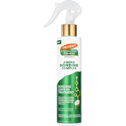 Palmer's Amino Bonding Complex Hair Treatment, Leave-In Conditioner Spray with Coconut Oil & Vitamin E, Heat Protectant, Anti Frizz, Strengthens & Protects Hair Growth, All Hair Types, 6.7 fl. oz