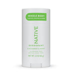 Native Whole Body Deodorant Stick Contains Naturally Derived Ingredients, Deodorant for Men and Women | 72 Hour Odor Protection, Aluminum Free with Coconut Oil and Shea Butter | Cucumber & Mint