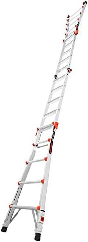 Little Giant Ladders, Velocity with Ratchet Levelers, M22, 22 Ft, Multi-Position Ladder, Aluminum, Type 1A, 300 lbs Weight Rating, (15422-801)
