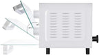 Mainstays 4 Slices Toaster Oven with 3 Settings, includes Baking Rack and Pan, Arctic White, New