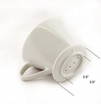 Fino Filter Cone, Fine White Porcelain, Number 2-Size, Brews 2 to 6-Servings