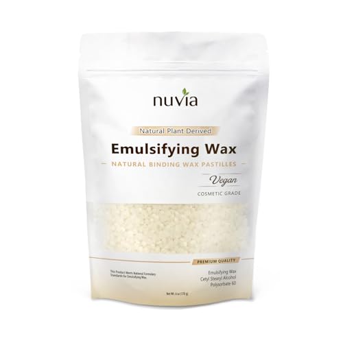 Emulsifying Wax, 100% Natural Plant Derived, NF, Cosmetic & Food Grade; 6oz