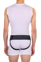 Hernia Gear Double Inguinal Hernia Groin Belt Black (S 26-30)