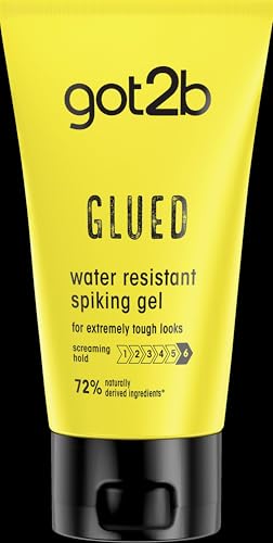 Got2B Schwarzkopf Glued Spiking Glue Hair Gel, Water Resistant, Strong Hold for Up to 72 Hours, 150 ml,package may vary