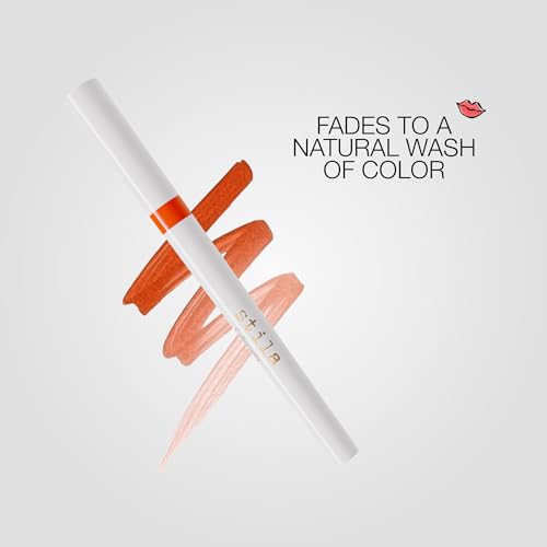 stila Calligraphy Lip Stain Long-Lasting Tint, Moisturizing, Transfer-Proof, Lightweight, Sheer Buildable Color, Fades to a Natural Wash of Colors