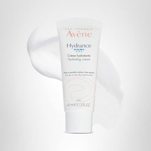 Avène Hydrance RICH Hydrating Cream, Daily Face Moisturizer, Soothes feelings of skin tightness & discomfort associated with dryness, Dry skin moisturizer, Non-Comedogenic, 1.3 Oz