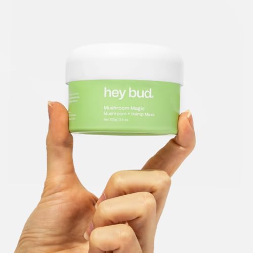 Hey Bud Skincare Mushroom Magic, Mushroom Mask, Deeply Nourishes and Hydrates Skin, Supports Water Retention and Reduces Impurities (3.5 oz)