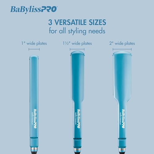 BabylissPRO Nano Titanium Ultra-Thin Hair Straightener, Professional Flat Iron For All Hair Types