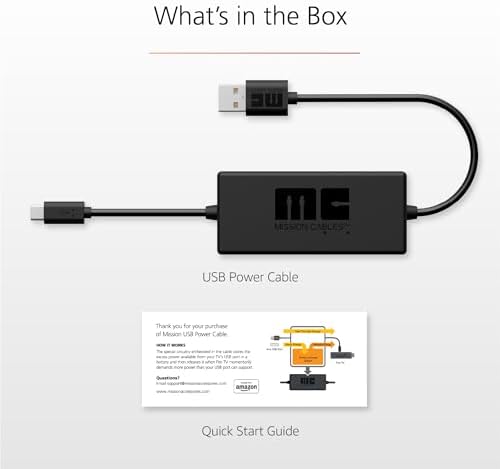 Made for Amazon, USB Power Cable (Eliminates the Need for AC Adapter)