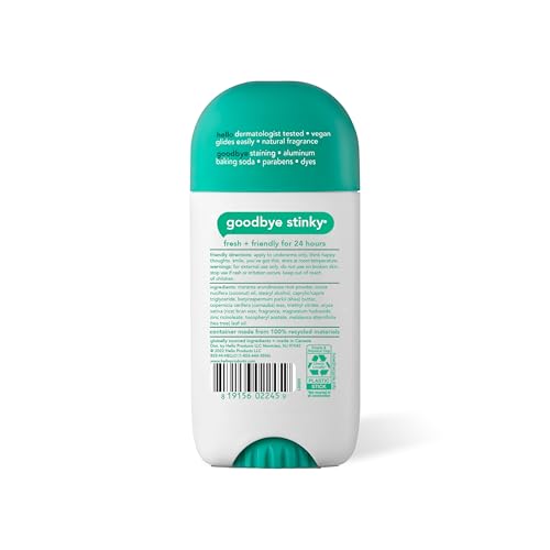 hello White Sage + Eucalyptus Deodorant With Shea Butter for Women + Men, Aluminum Free, Baking Soda Free, Parabens Free, 24 Hour Odor Protection, 2.6 Ounce, 2 Pack
