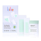 Billie Wax Kit - Face & Bikini - 32 Strips, Post-Wax Serum Wipes & Women's Shaving Essentials - 5-Blade Razors, Refills, Magnetic Holder