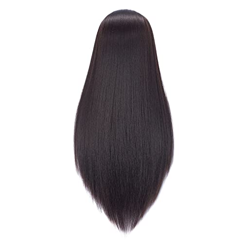 Hairginkgo Mannequin Head 26"-28" Yaki Synthetic Fiber Training Head Braiding Head Hair Styling Manikin Cosmetology Doll Head Hairdresser Training Model for Cutting Braiding with Clamp 92022BY0220