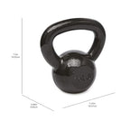 Amazon Basics Cast Iron Kettlebell, 15 Pounds, Black