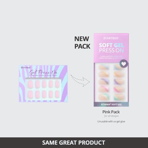 BTArtbox Press On Nails Short - Red Press on Nails, Short Oval Fake Nails with Nail Glue, Natural Reusable Glue On Nails in 16 Sizes Soft Gel Nail Kit, Mulled Wine