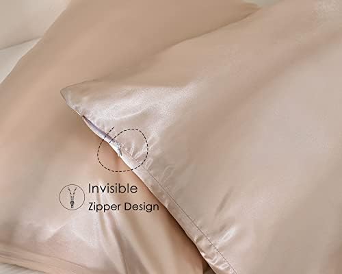 Yanibest Satin Pillowcase, King Size Pillow Cases Set of 2 - Silk Pillow Cases for Hair and Skin with Zipper, Silk Pillow Cases King for 20"x36", Exquisite Packaging for Women Men