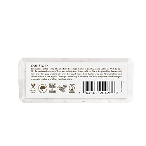 SheaMoisture Shea Butter Body Wash Bar Soap, Cleansing Skin Care to Soften & Restore, 100% Virgin Coconut Oil with Coconut Milk, Shea Butter & Acacia Senegal, 8 Oz Bar - 6 pack