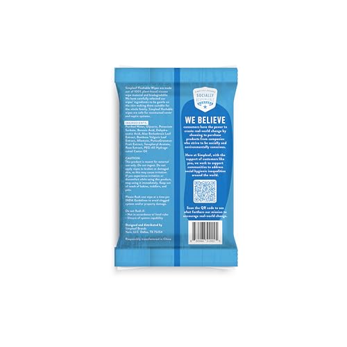 Simpleaf Flushable Wet Wipes Unscented | Plastic Free, Paraben & Alcohol Free | Hypoallergenic & Safe for Sensitive Skin | Soothing Aloe Formula | Adult Toilet Wipes (12 x 50 Counts Pack) 600 Counts