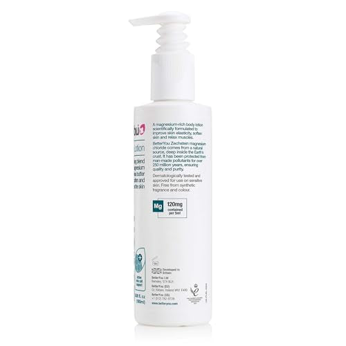 BetterYou Magnesium Body Lotion - Body Cream with Magnesium And Shea Butter - Softens Skin, Relaxes Muscles - Nourishing And Lightweight - 6.08 oz