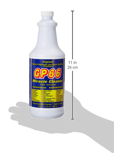 GP66 Green Miracle Cleaner Super Size (32 oz) – Powerful American Made All-Purpose Cleaner, Heavy Duty Concentrated Formula Cleans Kitchens, Bathrooms, Laundry, Ovens, Floors, Engines & More