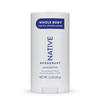 Native Whole Body Deodorant Stick Contains Naturally Derived Ingredients, Deodorant for Men and Women | 72 Hour Odor Protection, Aluminum Free with Coconut Oil and Shea Butter | Unscented