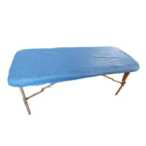 Case of 100 Disposable Fitted Massage Table Sheets Bed Covers 82 x 35 inches Blue