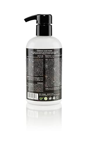 VOODOO Without Color (Clear) Hair Paint 8 oz | Vegan & Cruelty-Free Hair Dye | Ammonia, Sulfate & Paraben-Free | Intermixable Temporary Hair Color | Semi Permanent Hair Color (8 Oz)