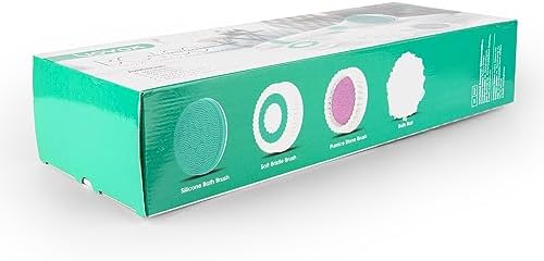 VOYOR Electric Body Brush Back Scrubber for Shower Rechargeable Exfoliating Bath Brush Powered Shower Brush with Non-Slip Long Handle Deep Cleansing, Exfoliation, Massaging Spin Brush BC100 (Pink)