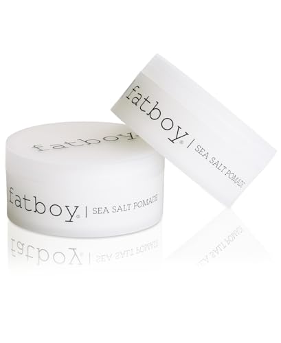 Fatboy Hair Sea Salt Pomade, Lightweight Hold for Texturizing Hair, Beach Wave Finish, All Hair Types, 2.6 Oz