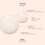 Manucurist Active Bright™ All in One Nail Perfector: Brightening Treatment Polish & Care - No Lamp - Vegan & Made in France - White Nail Polish - Nail Whitener & Brightener - Nail Strengthener