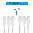 6 Inch Long Cotton Swabs (Large Size) 100pcs for Pets, Gun Cleaning or Makeup
