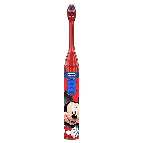 Oral-B Kid's Battery Toothbrush Featuring Disney's Mickey Mouse, Soft Bristles, for Kids 3+ (Pack of 2)