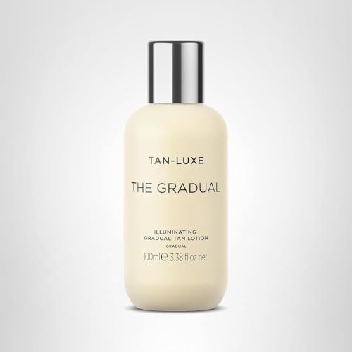 Tan-Luxe The Gradual Illuminating Gradual Tan Lotion, Hydrating Oil-Lotion Hybrid Self Tanner, For Daily Use, Buildable, Natural Glow, Vegan, Cruelty-Free, Streak-Free, 3.38 fl. oz/100 ml Bottle