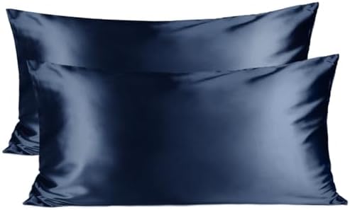 Yanibest Satin Pillowcase, King Size Pillow Cases Set of 2 - Silk Pillow Cases for Hair and Skin with Zipper, Silk Pillow Cases King for 20"x36", Exquisite Packaging for Women Men