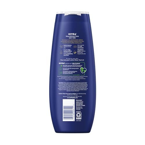 NIVEA Nourishing Care Body Wash with Nourishing Serum, Moisturizing Body Wash for Women, Enriched with Provitamin B5 and Vitamin E, 20 Fl Oz Bottle, Pack of 3