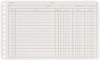 Adams® Ledger Sheets, 5" x 8", Green/White