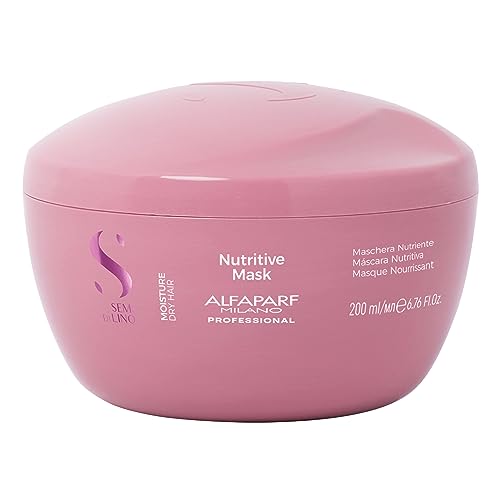 Alfaparf Milano Semi Di Lino Moisture Nutritive Mask for Dry Hair - Safe on Color Treated Hair - Sulfate, Paraben and Paraffin Free - Professional Salon Quality