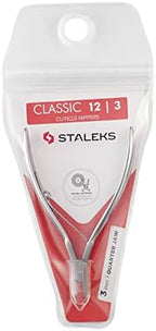 Staleks Pro Classic Series 12 Cuticle Nippers 1/4 Jaw 0.12 Inch (3mm) Manicure Tool Professional Home Salon Use NC-12-3