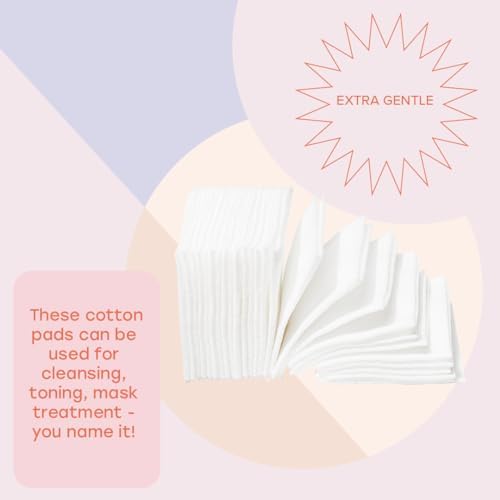 White Rabbit - Naked Cotton Classic - Premium Facial Cotton Pads - for Makeup Remover, Toner, Mask - 100% Cotton, Unbleached, Lint-Free - Extra Soft & Durable - Natural & Cruelty-Free - 100 Count