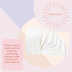 White Rabbit - Naked Cotton Classic - Premium Facial Cotton Pads - for Makeup Remover, Toner, Mask - 100% Cotton, Unbleached, Lint-Free - Extra Soft & Durable - Natural & Cruelty-Free - 100 Count