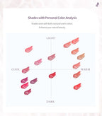Heart Percent Dote On Mood Pure Glow Tint, Watery & Lightweight Moisturizing Lip Stain Long Lasting Liquid Lipstick 6.8g, #10. Fuchsia Pink