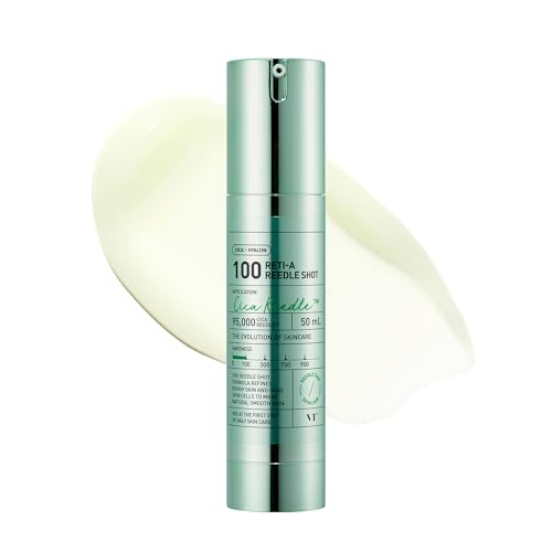 VT COSMETICS Reti-A Reedle Shot 100, Retinol(Vitamin A) Microneedling Serum, Repairing Exosome, Ideal for Retinol Beginner, Glass Skin, Korean Skin Booster 1.69Fl Oz(50ml)