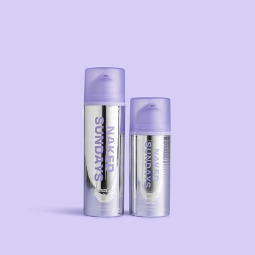 Naked Sundays CabanaClear SPF 50 Water Gel Serum - Daily Lightweight & Hydrating SPF Sunscreen Hyaluronic Acid & Vitamin E, Broad Spectrum, Oil-Free, Silicone Free, Fragrance-Free for All Skin Types