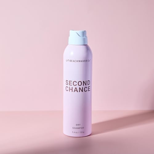 Beachwaver Second Chance Dry Shampoo - Oil-Absorbing Rice Formula for Fuller Roots and Longer Lasting Waves - Aerosol Dry Shampoo Spray - Vegan (5.4 Fl Oz)