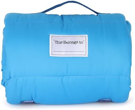Jay Franco Toddler Nap Mat with Built-in Pillow and Blanket - Soft 46 x 20-inch Microfiber Kids Sleeping Bag for School or Sleepover, Multi - Cars