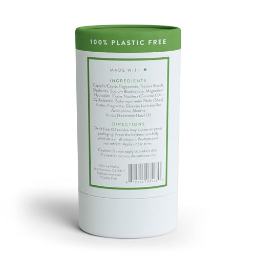 Native Plastic Free Deodorant Contains Naturally Derived Ingredients, 72 Hour Odor Control | Deodorant for Women and Men, Aluminum Free with Baking Soda, Coconut Oil and Shea Butter | Cucumber & Mint