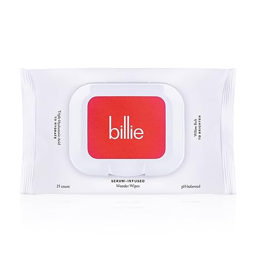 Billie - Wonder Wipes - Makeup-Removing Face Wipes - With Hyaluronic Acid and Witch Hazel - 25 count, Packaging may vary